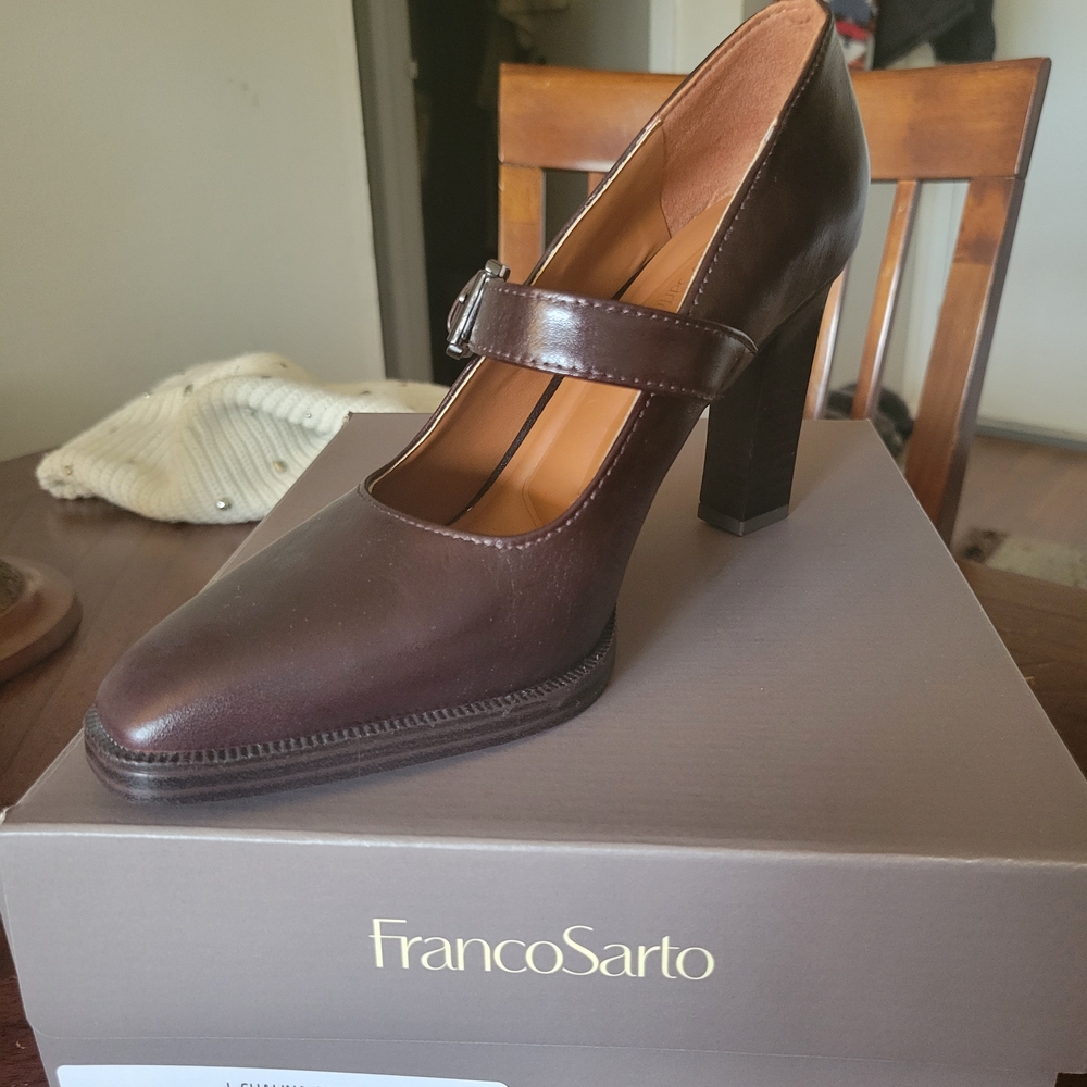 Franco Sarto Chocolate Mary Jane Heels